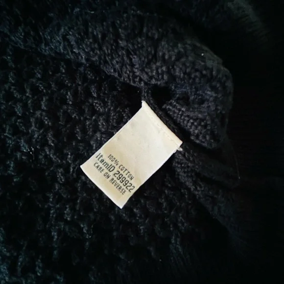 LL BEAN 100% cotton black women sweater size 1x - Picture 7 of 7